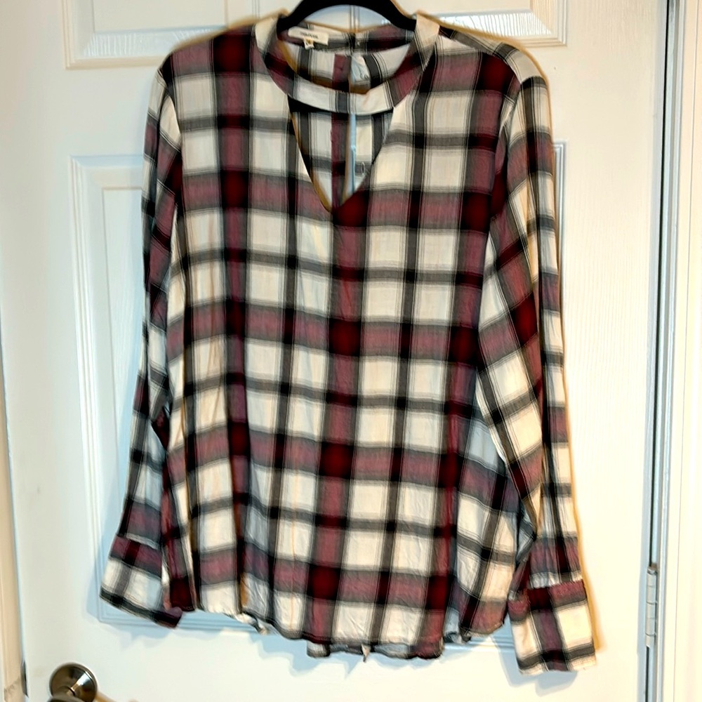 Maurices plaid blouse